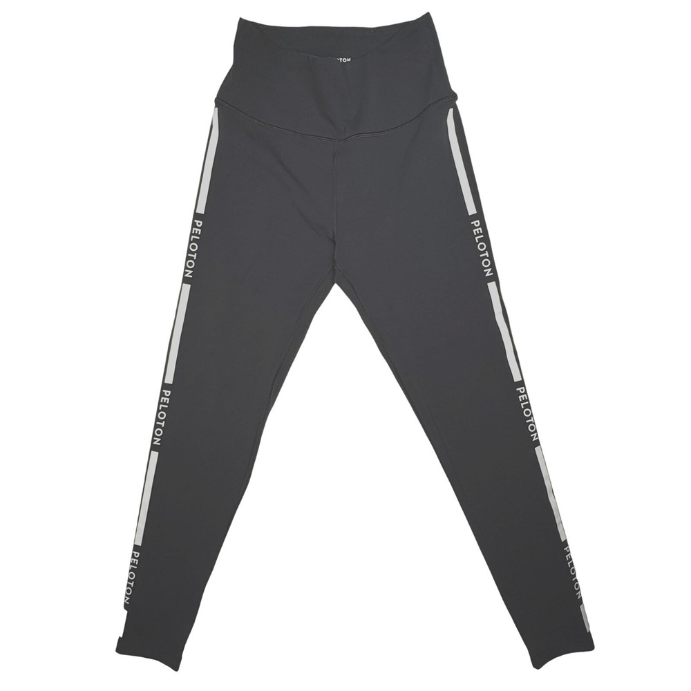 Peloton Leggings Womens Small Black High Rise Side Stripe Athletic Yoga‎ Pants